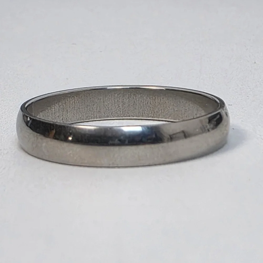 Classic Stainless Steel 4mm Dome Wedding‎ Band Ring Size 10.25 Stacking Ring